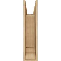 Ekena Millwork - BKTUR0756X24X32MRC01RCPR - Timberthane Faux Wood Merced Style Bracket w/ Offset Brace, Traditional Ends, 7 1/2"W x 24"D x 32"H, Primed Tan