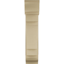 Ekena Millwork - BKTUR0756X24X36MRC01RCPR - Timberthane Faux Wood Merced Style Bracket w/ Offset Brace, Traditional Ends, 7 1/2"W x 24"D x 36"H, Primed Tan