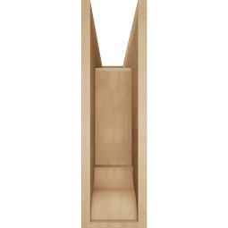 Ekena Millwork - BKTUR0756X26X26MRC01RCPR - Timberthane Faux Wood Merced Style Bracket w/ Offset Brace, Traditional Ends, 7 1/2"W x 26"D x 26"H, Primed Tan