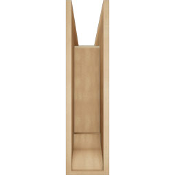 Ekena Millwork - BKTUR0756X26X30MRC01RCPR - Timberthane Faux Wood Merced Style Bracket w/ Offset Brace, Traditional Ends, 7 1/2"W x 26"D x 30"H, Primed Tan