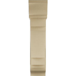 Ekena Millwork - BKTUR0756X26X34MRC01RCPR - Timberthane Faux Wood Merced Style Bracket w/ Offset Brace, Traditional Ends, 7 1/2"W x 26"D x 34"H, Primed Tan