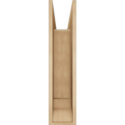Ekena Millwork - BKTUR0756X26X34MRC01RCPR - Timberthane Faux Wood Merced Style Bracket w/ Offset Brace, Traditional Ends, 7 1/2"W x 26"D x 34"H, Primed Tan
