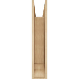 Ekena Millwork - BKTUR0756X26X38MRC01RCPR - Timberthane Faux Wood Merced Style Bracket w/ Offset Brace, Traditional Ends, 7 1/2"W x 26"D x 38"H, Primed Tan