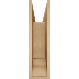 Ekena Millwork - BKTUR0756X28X28MRC01RCPR - Timberthane Faux Wood Merced Style Bracket w/ Offset Brace, Traditional Ends, 7 1/2"W x 28"D x 28"H, Primed Tan