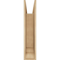 Ekena Millwork - BKTUR0756X28X36MRC01RCPR - Timberthane Faux Wood Merced Style Bracket w/ Offset Brace, Traditional Ends, 7 1/2"W x 28"D x 36"H, Primed Tan