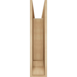 Ekena Millwork - BKTUR0756X30X34MRC01RCPR - Timberthane Faux Wood Merced Style Bracket w/ Offset Brace, Traditional Ends, 7 1/2"W x 30"D x 34"H, Primed Tan