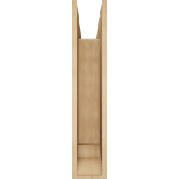 Ekena Millwork - BKTUR0756X30X38MRC01RCPR - Timberthane Faux Wood Merced Style Bracket w/ Offset Brace, Traditional Ends, 7 1/2"W x 30"D x 38"H, Primed Tan
