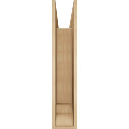 Ekena Millwork - BKTUR0756X32X38MRC01RCPR - Timberthane Faux Wood Merced Style Bracket w/ Offset Brace, Traditional Ends, 7 1/2"W x 32"D x 38"H, Primed Tan