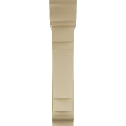 Ekena Millwork - BKTUR0756X32X40MRC01RCPR - Timberthane Faux Wood Merced Style Bracket w/ Offset Brace, Traditional Ends, 7 1/2"W x 32"D x 40"H, Primed Tan