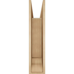 Ekena Millwork - BKTUR0756X34X34MRC01RCPR - Timberthane Faux Wood Merced Style Bracket w/ Offset Brace, Traditional Ends, 7 1/2"W x 34"D x 34"H, Primed Tan