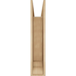 Ekena Millwork - BKTUR0756X34X38MRC01RCPR - Timberthane Faux Wood Merced Style Bracket w/ Offset Brace, Traditional Ends, 7 1/2"W x 34"D x 38"H, Primed Tan