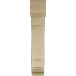 Ekena Millwork - BKTUR0756X34X40MRC01RCPR - Timberthane Faux Wood Merced Style Bracket w/ Offset Brace, Traditional Ends, 7 1/2"W x 34"D x 40"H, Primed Tan