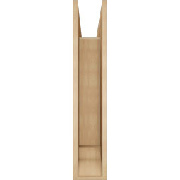 Ekena Millwork - BKTUR0756X34X40MRC01RCPR - Timberthane Faux Wood Merced Style Bracket w/ Offset Brace, Traditional Ends, 7 1/2"W x 34"D x 40"H, Primed Tan