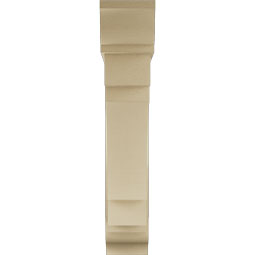 Ekena Millwork - BKTUR0756X36X40MRC01RCPR - Timberthane Faux Wood Merced Style Bracket w/ Offset Brace, Traditional Ends, 7 1/2"W x 36"D x 40"H, Primed Tan