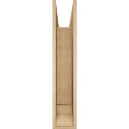Ekena Millwork - BKTUR0756X36X40MRC01RCPR - Timberthane Faux Wood Merced Style Bracket w/ Offset Brace, Traditional Ends, 7 1/2"W x 36"D x 40"H, Primed Tan
