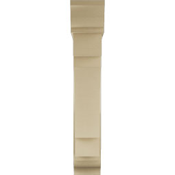 Ekena Millwork - BKTUR0756X36X44MRC01RCPR - Timberthane Faux Wood Merced Style Bracket w/ Offset Brace, Traditional Ends, 7 1/2"W x 36"D x 44"H, Primed Tan