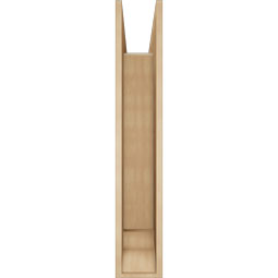 Ekena Millwork - BKTUR0756X36X44MRC01RCPR - Timberthane Faux Wood Merced Style Bracket w/ Offset Brace, Traditional Ends, 7 1/2"W x 36"D x 44"H, Primed Tan