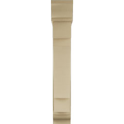 Ekena Millwork - BKTUR0756X36X48MRC01RCPR - Timberthane Faux Wood Merced Style Bracket w/ Offset Brace, Traditional Ends, 7 1/2"W x 36"D x 48"H, Primed Tan