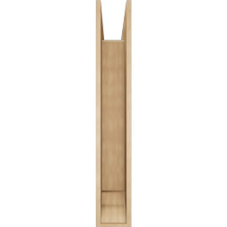 Ekena Millwork - BKTUR0756X36X48MRC01RCPR - Timberthane Faux Wood Merced Style Bracket w/ Offset Brace, Traditional Ends, 7 1/2"W x 36"D x 48"H, Primed Tan