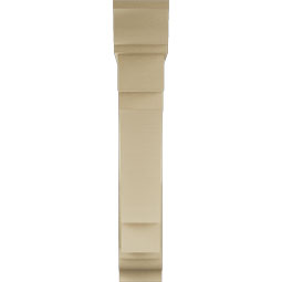 Ekena Millwork - BKTUR0756X38X44MRC01RCPR - Timberthane Faux Wood Merced Style Bracket w/ Offset Brace, Traditional Ends, 7 1/2"W x 38"D x 44"H, Primed Tan