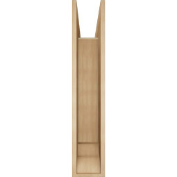 Ekena Millwork - BKTUR0756X40X40MRC01RCPR - Timberthane Faux Wood Merced Style Bracket w/ Offset Brace, Traditional Ends, 7 1/2"W x 40"D x 40"H, Primed Tan