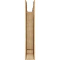 Ekena Millwork - BKTUR0756X40X44MRC01RCPR - Timberthane Faux Wood Merced Style Bracket w/ Offset Brace, Traditional Ends, 7 1/2"W x 40"D x 44"H, Primed Tan