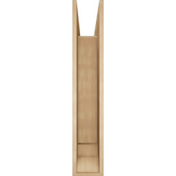 Ekena Millwork - BKTUR0756X42X42MRC01RCPR - Timberthane Faux Wood Merced Style Bracket w/ Offset Brace, Traditional Ends, 7 1/2"W x 42"D x 42"H, Primed Tan