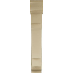 Ekena Millwork - BKTUR0756X42X48MRC01RCPR - Timberthane Faux Wood Merced Style Bracket w/ Offset Brace, Traditional Ends, 7 1/2"W x 42"D x 48"H, Primed Tan