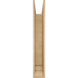 Ekena Millwork - BKTUR0756X42X48MRC01RCPR - Timberthane Faux Wood Merced Style Bracket w/ Offset Brace, Traditional Ends, 7 1/2"W x 42"D x 48"H, Primed Tan