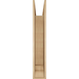 Ekena Millwork - BKTUR0756X44X44MRC01RCPR - Timberthane Faux Wood Merced Style Bracket w/ Offset Brace, Traditional Ends, 7 1/2"W x 44"D x 44"H, Primed Tan