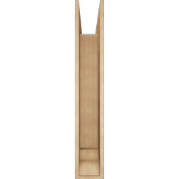 Ekena Millwork - BKTUR0756X46X46MRC01RCPR - Timberthane Faux Wood Merced Style Bracket w/ Offset Brace, Traditional Ends, 7 1/2"W x 46"D x 46"H, Primed Tan