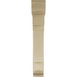Ekena Millwork - BKTUR0756X48X48MRC01RCPR - Timberthane Faux Wood Merced Style Bracket w/ Offset Brace, Traditional Ends, 7 1/2"W x 48"D x 48"H, Primed Tan