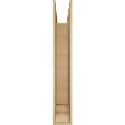 Ekena Millwork - BKTUR0756X48X48MRC01RCPR - Timberthane Faux Wood Merced Style Bracket w/ Offset Brace, Traditional Ends, 7 1/2"W x 48"D x 48"H, Primed Tan