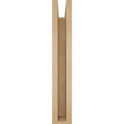 Ekena Millwork - BKTUR0352X14X22MRC05RCPR - Timberthane Faux Wood Merced Style Bracket w/ Offset Brace, Block Ends, 3 1/2"W x 14"D x 22"H, Primed Tan