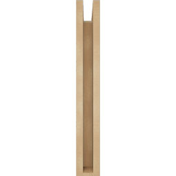 Ekena Millwork - BKTUR0352X14X26MRC05RCPR - Timberthane Faux Wood Merced Style Bracket w/ Offset Brace, Block Ends, 3 1/2"W x 14"D x 26"H, Primed Tan