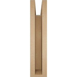 Ekena Millwork - BKTUR0352X16X16MRC05RCPR - Timberthane Faux Wood Merced Style Bracket w/ Offset Brace, Block Ends, 3 1/2"W x 16"D x 16"H, Primed Tan
