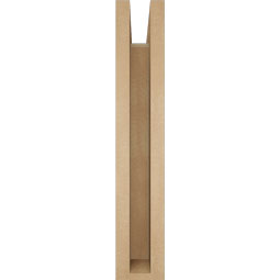 Ekena Millwork - BKTUR0352X16X20MRC05RCPR - Timberthane Faux Wood Merced Style Bracket w/ Offset Brace, Block Ends, 3 1/2"W x 16"D x 20"H, Primed Tan
