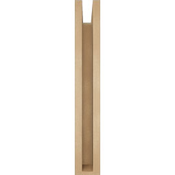 Ekena Millwork - BKTUR0352X16X24MRC05RCPR - Timberthane Faux Wood Merced Style Bracket w/ Offset Brace, Block Ends, 3 1/2"W x 16"D x 24"H, Primed Tan