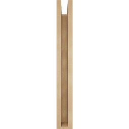 Ekena Millwork - BKTUR0352X16X28MRC05RCPR - Timberthane Faux Wood Merced Style Bracket w/ Offset Brace, Block Ends, 3 1/2"W x 16"D x 28"H, Primed Tan