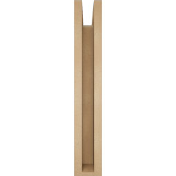 Ekena Millwork - BKTUR0352X18X22MRC05RCPR - Timberthane Faux Wood Merced Style Bracket w/ Offset Brace, Block Ends, 3 1/2"W x 18"D x 22"H, Primed Tan