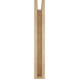 Ekena Millwork - BKTUR0352X18X26MRC05RCPR - Timberthane Faux Wood Merced Style Bracket w/ Offset Brace, Block Ends, 3 1/2"W x 18"D x 26"H, Primed Tan
