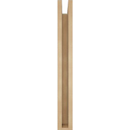 Ekena Millwork - BKTUR0352X18X30MRC05RCPR - Timberthane Faux Wood Merced Style Bracket w/ Offset Brace, Block Ends, 3 1/2"W x 18"D x 30"H, Primed Tan