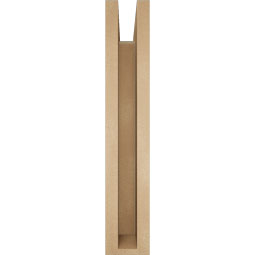 Ekena Millwork - BKTUR0352X20X20MRC05RCPR - Timberthane Faux Wood Merced Style Bracket w/ Offset Brace, Block Ends, 3 1/2"W x 20"D x 20"H, Primed Tan