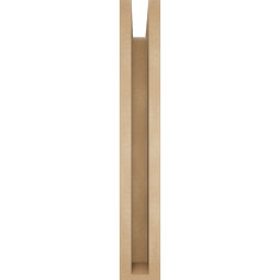 Ekena Millwork - BKTUR0352X20X24MRC05RCPR - Timberthane Faux Wood Merced Style Bracket w/ Offset Brace, Block Ends, 3 1/2"W x 20"D x 24"H, Primed Tan