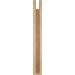 Ekena Millwork - BKTUR0352X20X28MRC05RCPR - Timberthane Faux Wood Merced Style Bracket w/ Offset Brace, Block Ends, 3 1/2"W x 20"D x 28"H, Primed Tan
