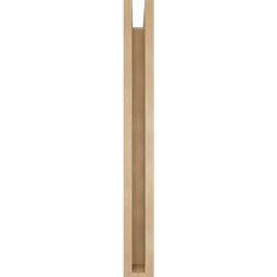 Ekena Millwork - BKTUR0352X20X32MRC05RCPR - Timberthane Faux Wood Merced Style Bracket w/ Offset Brace, Block Ends, 3 1/2"W x 20"D x 32"H, Primed Tan