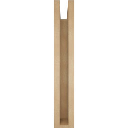 Ekena Millwork - BKTUR0352X22X22MRC05RCPR - Timberthane Faux Wood Merced Style Bracket w/ Offset Brace, Block Ends, 3 1/2"W x 22"D x 22"H, Primed Tan