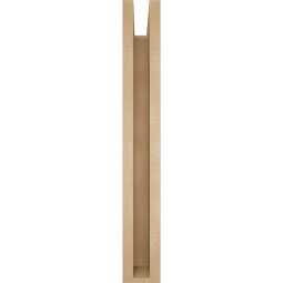 Ekena Millwork - BKTUR0352X22X26MRC05RCPR - Timberthane Faux Wood Merced Style Bracket w/ Offset Brace, Block Ends, 3 1/2"W x 22"D x 26"H, Primed Tan