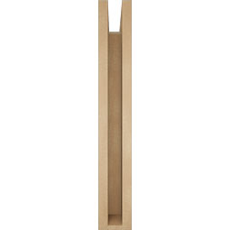 Ekena Millwork - BKTUR0352X24X24MRC05RCPR - Timberthane Faux Wood Merced Style Bracket w/ Offset Brace, Block Ends, 3 1/2"W x 24"D x 24"H, Primed Tan