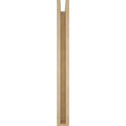 Ekena Millwork - BKTUR0352X24X36MRC05RCPR - Timberthane Faux Wood Merced Style Bracket w/ Offset Brace, Block Ends, 3 1/2"W x 24"D x 36"H, Primed Tan